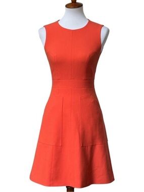 Karen Millen Coral Sleeveless Fit-and-Flare Sheath Dress US Size 8